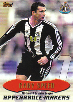 Gary Speed Newcastle United 2003 Topps Premier Gold All/Time Record #AT01